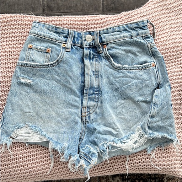 Zara high waisted womens jean shorts - Picture 1 of 2